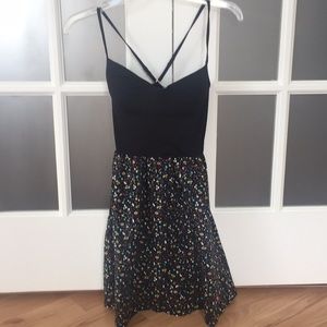 PINK size M floral skater dress